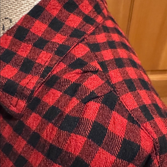 EUC Beachlunchlounge Red and Black Checkered Shirt - Picture 4 of 11